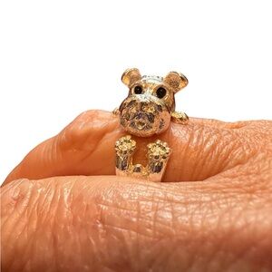 Silver Wraparound Dog Ring